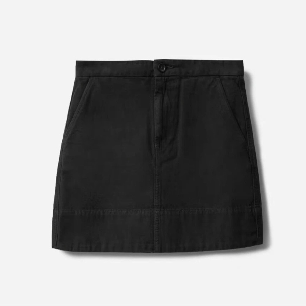 EVERLANE The Canvas Stamp Mini Skirt Washed Black